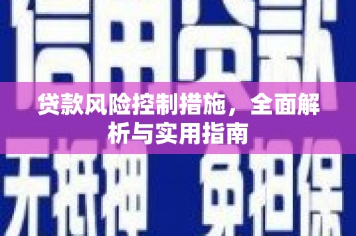 褒忠贷款风险控制措施，全面解析与实用指南