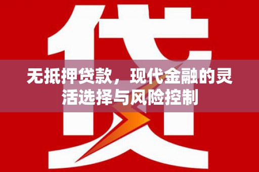 全州无抵押贷款，现代金融的灵活选择与风险控制
