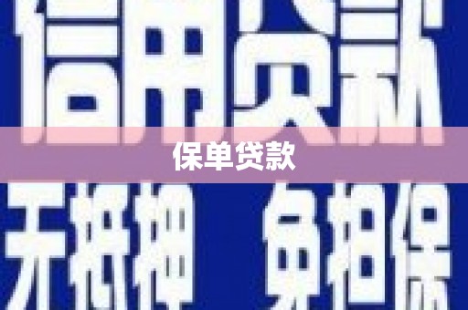 罗定保单贷款
