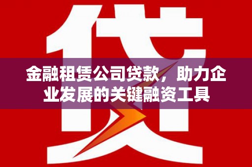 海原金融租赁公司贷款，助力企业发展的关键融资工具