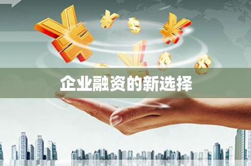 安阳企业融资的新选择