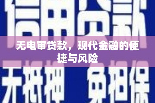 龙城无电审贷款，现代金融的便捷与风险