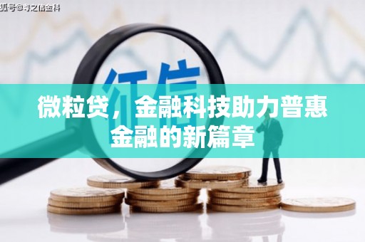 沂水微粒贷，金融科技助力普惠金融的新篇章