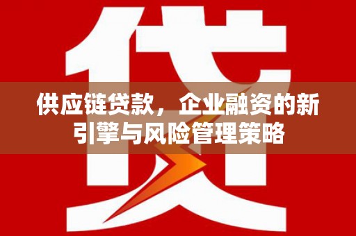 新港供应链贷款，企业融资的新引擎与风险管理策略