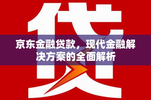 绿岛京东金融贷款，现代金融解决方案的全面解析
